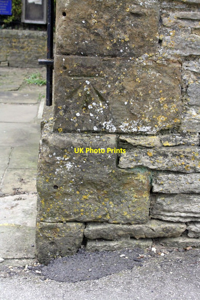 Photo 6"x4" Benchmark on Chapel of St John & St James Brackley\/SP5837 c2013
