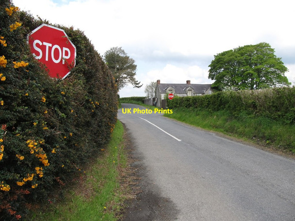 Photo 6"x4" Approaching Castle Roche Cross Roads along Castle Roche Road Hackballs Cross c2013