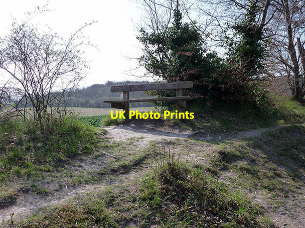 Photo 6"x4" A seat for weary walkers on the Icknield Way Pegsdon c2013