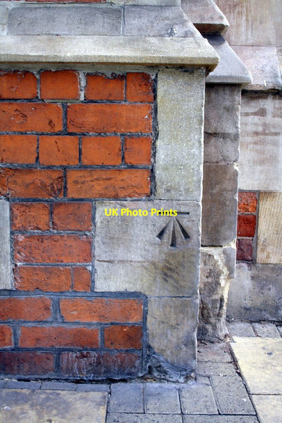 Photo 6"x4" Benchmark on Burton Town Hall Burton upon Trent c2013