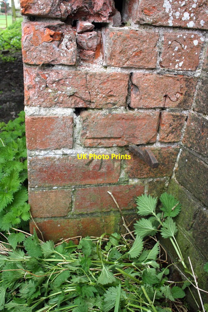 Photo 6"x4" Benchmark on bridge of disused railway Newby Wiske c2013