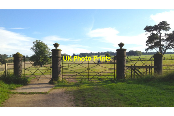 Photo 6"x4" Gate pillars and gates, Longside, Yorkshire Sculpture Park Haigh\/SE2912 c2012