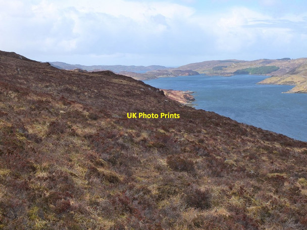 Photo 6"x4" Loch Glendhu from the south side Unapool c2013