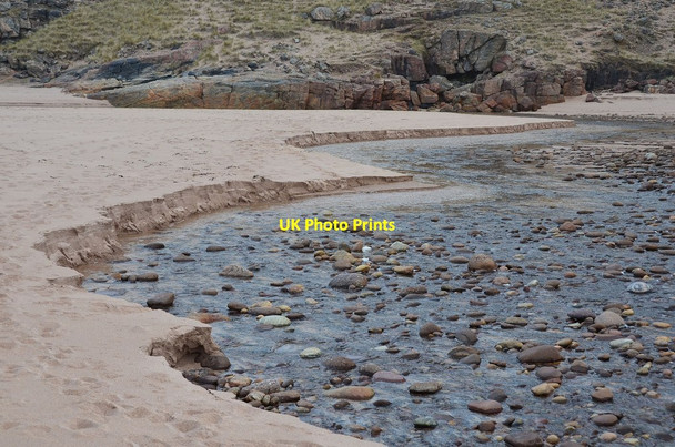 Photo 6"x4" Outflow from Sandwood Loch Lochan nan Sac c2013
