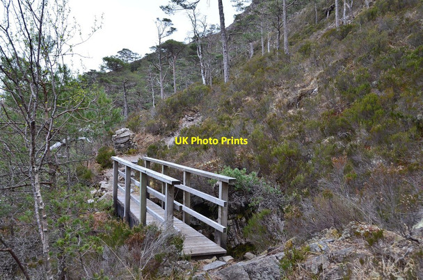 Photo 6"x4" Footbridge on the mountain trail Anancaun c2013