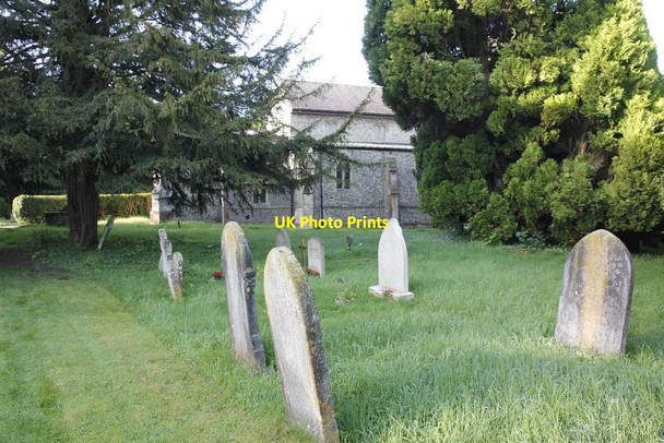 Photo 6"x4" Church through the trees Aston Rowant c2013