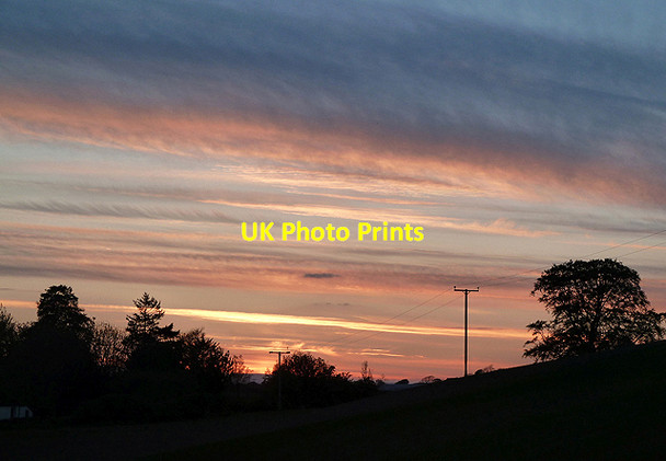 Photo 6"x4" A sunset at Ernespie Hill, Castle Douglas Castle Douglas c2013