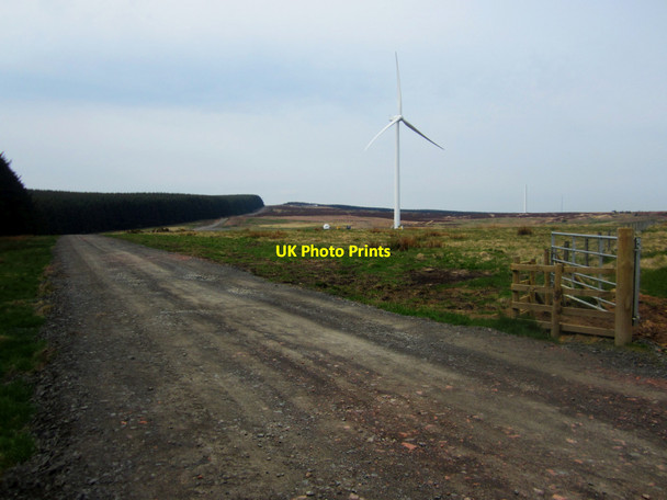 Photo 6"x4" Wind farm access track on Wandylaw Bog North Charlton c2013