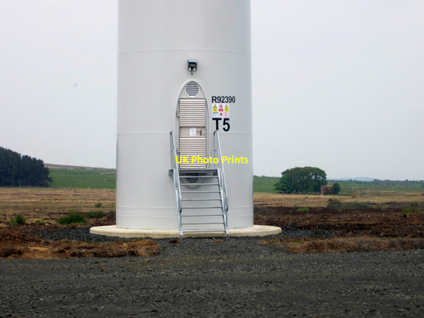 Photo 6"x4" Base of turbine 5, Wandylaw Wind Farm Warenford c2013