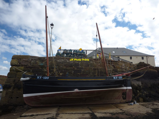 Photo 6"x4" Coastal East Lothian : KY120 Marean Berthed Outside Cromwell Harbour, Dunbar Dunbar c2013