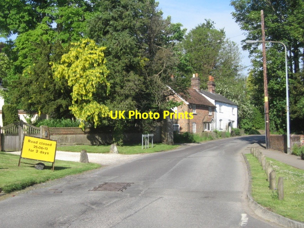 Photo 6"x4" Advance warning of road closure East Oakley c2013