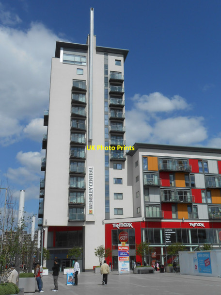 Photo 6"x4" Flats and shops on Wembley High Road Wembley c2013