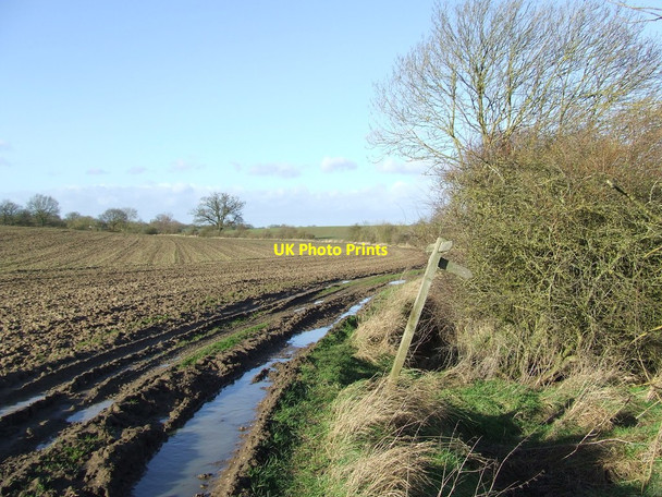 Photo 6"x4" Footpath Junction Horham c2013