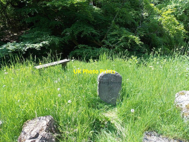 Photo 6"x4" Old milestone, Blackrock Brynmawr\/SO1811 c2013