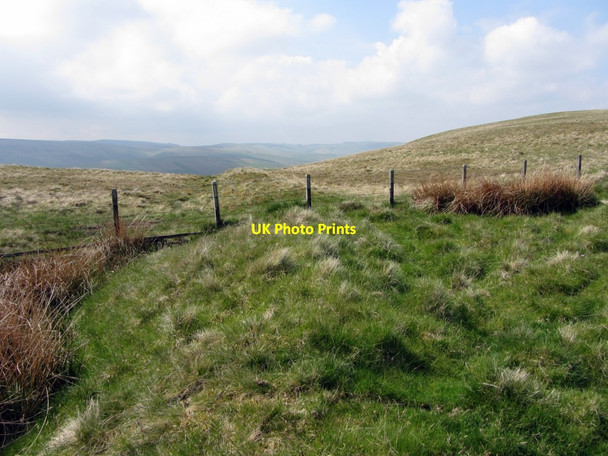 Photo 6"x4" Linear earthwork east of Hunthall Hill Upper Hindhope c2013