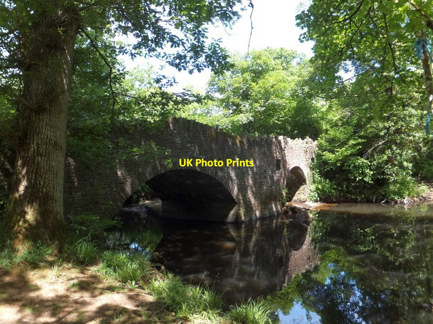 Photo 6"x4" Leigh Bridge over Little Dart River Cheldon c2013