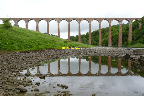 Photo 6"x4" Leaderfoot Viaduct with reflection Newstead\/NT5634 c2013