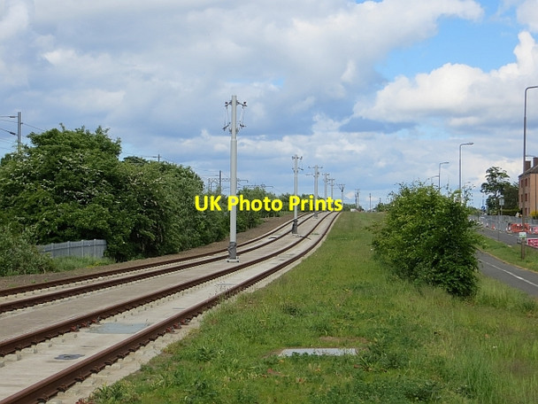 Photo 6"x4" Tram line, Broomhouse Drive Sighthill\/NT1971 c2013