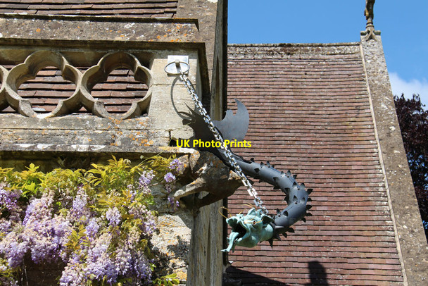 Photo 6"x4" St Nicholas, Hatherop - Water spout Hatherop c2013