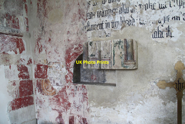 Photo 6"x4" St John the Baptist, Inglesham - Wall painting Lechlade on Thames c2013