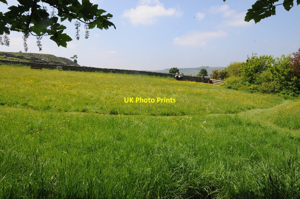 Photo 6"x4" Field beside the Bront\u00c3\u00ab Parsonage Haworth c2013