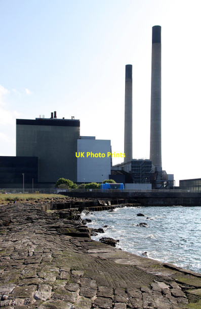 Photo 6"x4" Cockenzie Power Station from the harbour Cockenzie and Port Seton c2013
