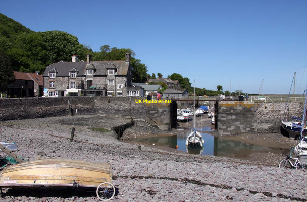 Photo 6"x4" The harbour at Porlock Weir Porlock Weir c2013