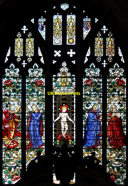 Photo 6"x4" St John the Baptist, Cirencester - Stained glass window Cirencester c2013