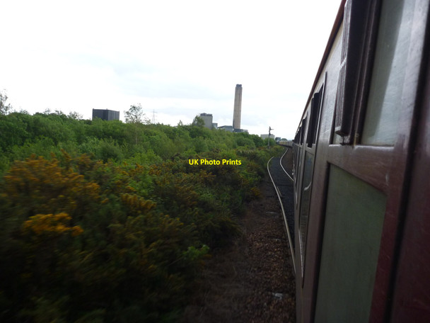 Photo 6"x4" Forth Landscapes : The West Departure Line from Longannet Meets The Coastal Freight  Line Kincardine\/NS9387 c2013
