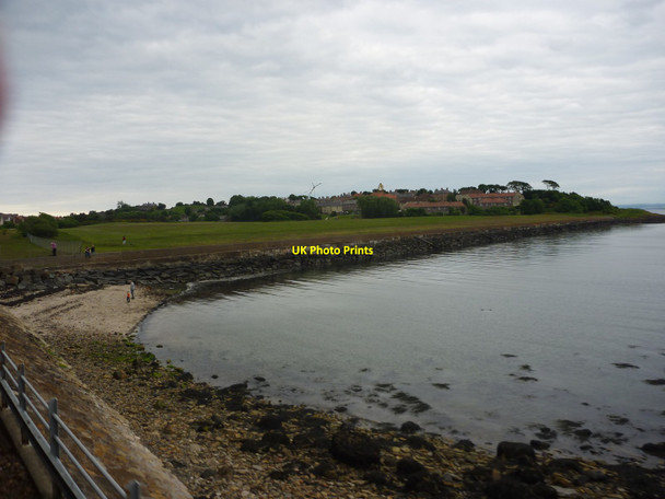Photo 6"x4" Coastal Fife : Man-made Shoreline near Ross Point Burntisland c2013