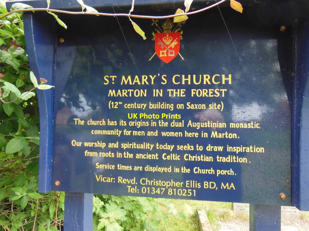 Photo 6"x4" St Mary's Church, Marton in the Forest Marton-in-the-Forest c2013 P1