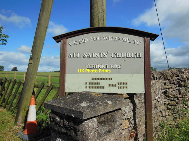 Photo 6"x4" The notice board for All Saints' Church, Thirkleby Great Thirkleby c2013