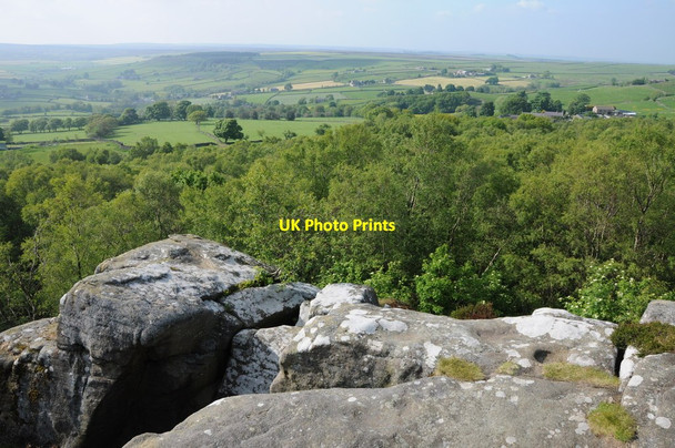 Photo 6"x4" View north from Brimham Rocks Knoll Top c2013