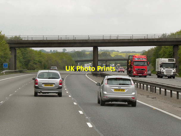 Photo 6"x4" Northbound M40, Fosse Way Bridge Chesterton Green c2013