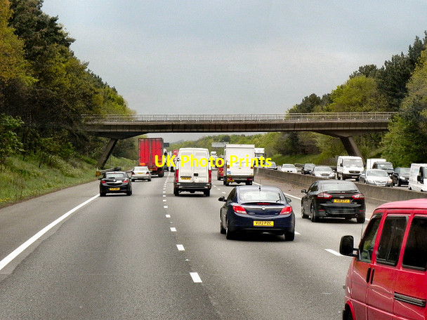 Photo 6"x4" Northbound M6, Moor Hall Lane Bridge Boscomoor c2013