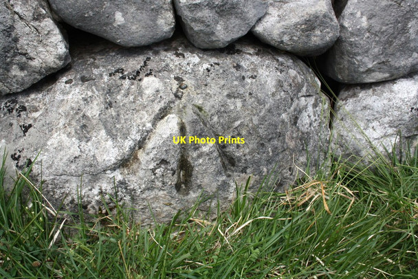 Photo 6"x4" Benchmarked stone in Mastiles Lane wall, Kilnsey Moor Kilnsey c2013