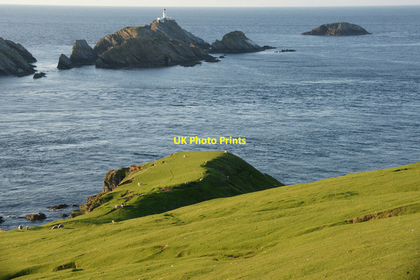 Photo 6"x4" Muckle Flugga and Taing of Loosswick, Hermaness Looss Wick c2013