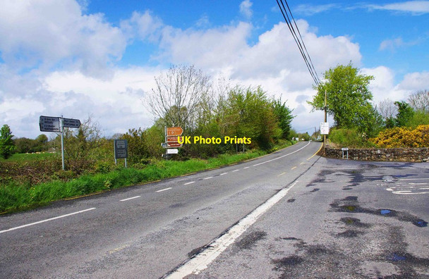 Photo 6"x4" Junction of the R352 and L8799 roads, near Clonco Bridge, Co. Galway Gorteeny c2013