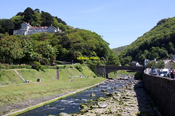 Photo 6"x4" The Lyndale Bridge over the River Lyn Lynton c2013