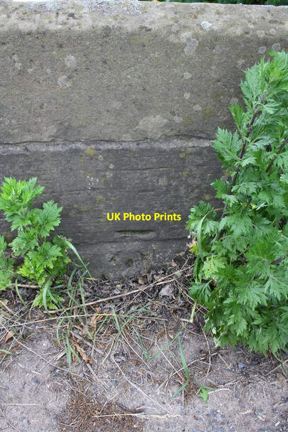 Photo 6"x4" Benchmark on NW parapet of Flood Bridge Aiskew c2013