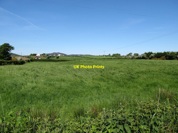 Photo 6"x4" View west over farmland from the lower end of Dernaroy Road Jonesborough c2013