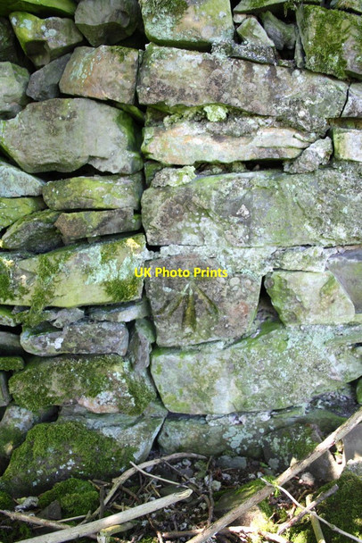 Photo 6"x4" Benchmark on corner of sheepfold Beckside\/SD6188 c2013