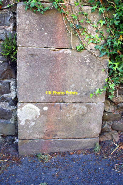 Photo 6"x4" Benchmark on wall pier on west side of Loftus Hill Sedbergh c2013