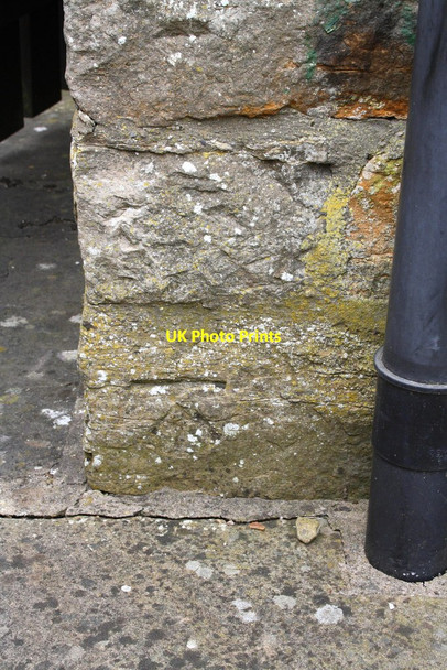 Photo 6"x4" Benchmark on Addlebrough House Redmire\/SE0491 c2013