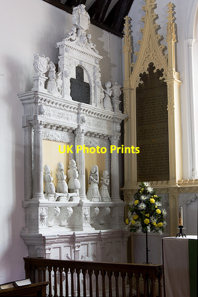 Photo 6"x4" St Martin's church, Exminster - monument to Otho Petre Exminster c2013