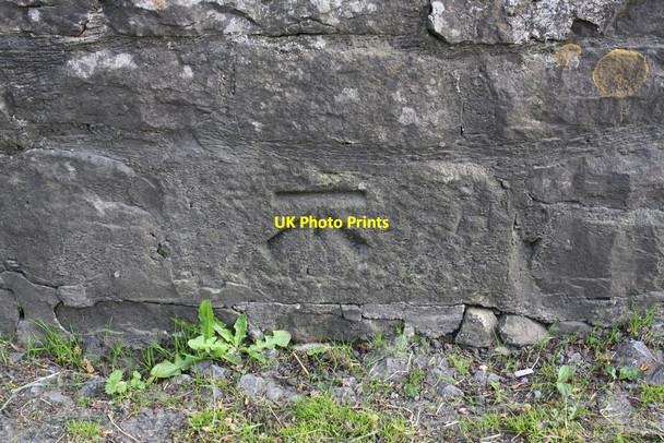 Photo 6"x4" Benchmark on bridge over Wensley Brook, Low Lane Wensley\/SE0989 c2013