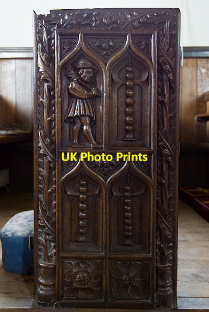 Photo 6"x4" St Mary's church, Bickleigh - bench end Bickleigh\/SS9407 c2013