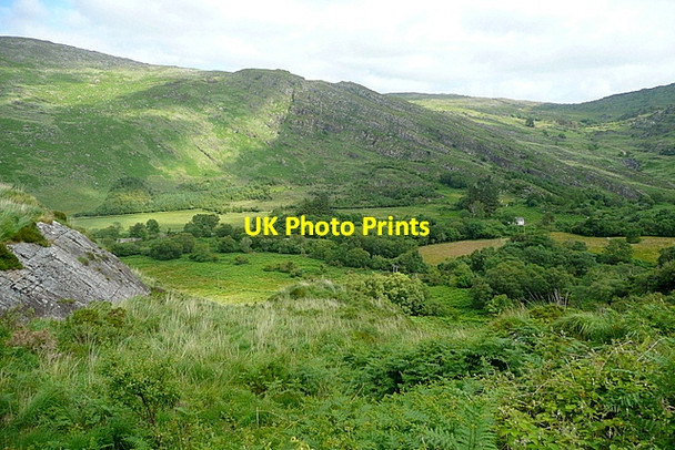 Photo 6"x4" View across Slaheny River valley Kilgarvan c2013
