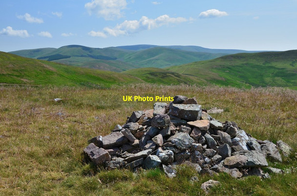 Photo 6"x4" The Cheviot from Grubbit Law summit Morebattle c2013