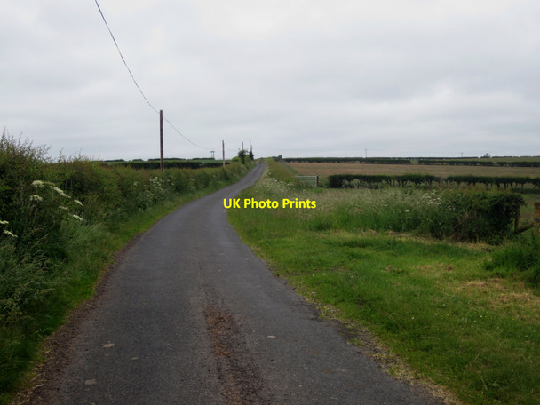 Photo 6"x4" Country road west of White Damhead Farm Paxton c2013